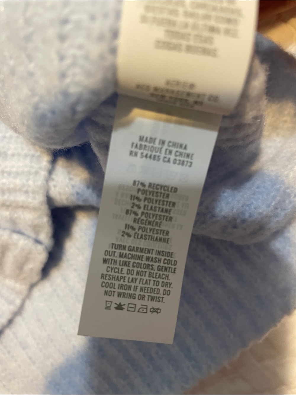 aerie Unreal Ribbed Short-Sleeve Button Front Cardigan in a light blue - Picture 10 of 10